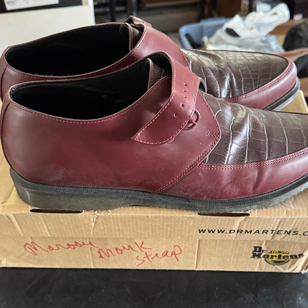 Rare Dr Martens cherry red ashland monk shoe - Picture 4 of 5